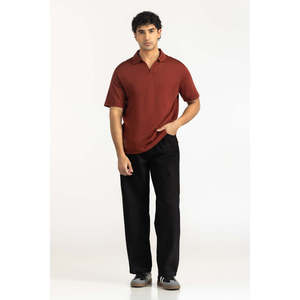 Camisa de Hombre, Corte Regular, Tejida, con Logotipo Bordado en el Frente, Cierre de Botones, Manga Corta, Cómoda, 100% Poliéster, Transpirable - Product Image 3