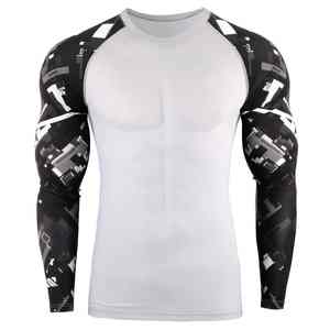 T-shirt de compression pour homme, nouveau style, logo personnalisé imprimé, disponibilité en gros - Product Image 6