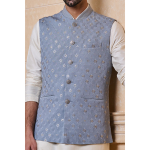 Vestes Nehru élégantes pour hommes 2025 Vestes Nehru personnalisées avec motifs brodés Vestes Nehru pour mariages - Product Image 2