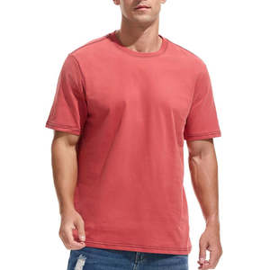 T-shirt homme de couleur unie pour adulte 100% coton T-Shirt personnalisé surdimensionné de haute qualité t-shirts unis pour hommes respirant - Product Image 1