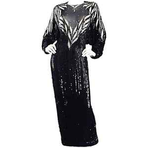 Robe de Cocktail de soirée perlée pour femmes de luxe élégante à manches longues modeste mousseux droite Silhouette bal Plus fêtes avant - Product Image 5