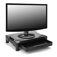 Soporte Giratorio 360° para Monitor de Computadora, Moderno, de Plástico, con Cajón de Almacenamiento, Altura Ajustable, Mueble de Oficina, Uso en Gimnasio