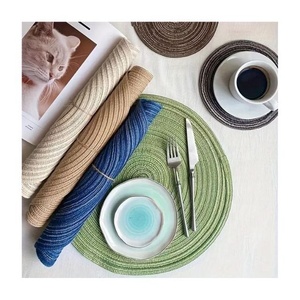 Chinese Rectangular Round Corner Embroidered Durable Washable Light Weight Art Pastoral 100% Cotton Fresh and Simple Table Mats - Product Image 6