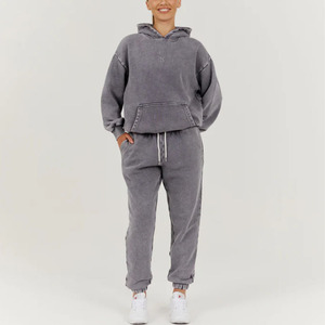 Conjunto de Sudadera con capucha transpirable para hombre, conjunto de dos piezas de punto, proveedor OEM, chándal personalizado, ropa deportiva para correr - Product Image 3