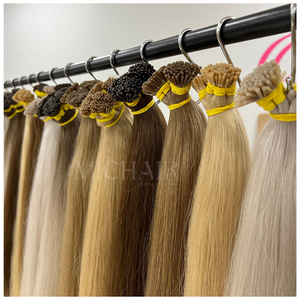 Kératine russe I Tip Extensions de cheveux 100% cheveux vietnamiens vierges naturels de haute qualité sains et lisses 8 "-30" Double tirage - Product Image 1