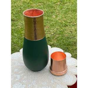 Bouteille d'eau en cuivre pur faite à la main pour enfants Bouteille artisanale indienne de haute qualité - Product Image 6