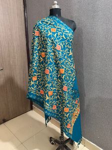 Kashmiri Royal Luxury Woolen <b>Shawls</b> Winter Fashion for Women Direct From India Embroidery stoles for <b>wedding</b> favors - Product Image 3