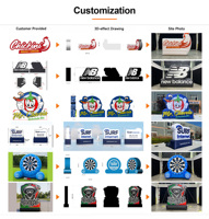 Ballon publicitaire géant gonflable personnalisé avec logo LED rose, lettres gonflables, toile Oxford imperméable pour événement
