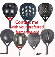 Raqueta de Pádel de Fibra de Carbono 12K en Oferta, Fabricación OEM Profesional Premium, Estructura 3D en Forma de Diamante/Lágrima, Diseño de Color y Logotipo Personalizados