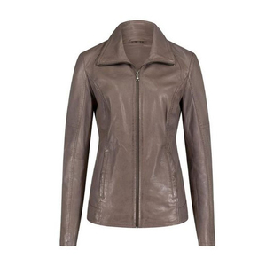 Chaquetas de Cuero de Piel de Oveja Originales de Moda para Mujer, Talla Personalizada, Transpirables, con Cremallera, de Invierno, OEM Original, de Alta Calidad, con Logotipo - Product Image 5