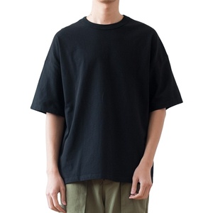 Cómoda Camiseta 100% de algodón puro de alta calidad, camiseta Vintage sencilla versátil, camiseta de Color múltiple con logotipo personalizado para hombres - Product Image 6