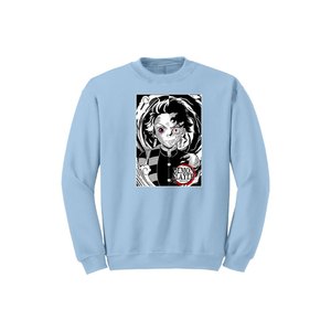 Sudadera informal de algodón 100% para colección de Anime de invierno con estampado de pecho personalizable y cuello redondo 280gsm + logotipo en la parte delantera - Product Image 1