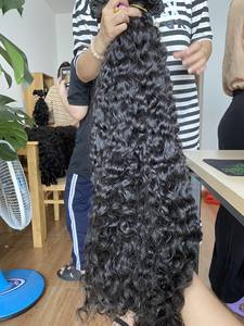 Extensions de cheveux humains vietnamiens naturels bouclés birmans bon marché bon vendeur bande Afro de vague profonde lâche de paquets vierges naturels - Product Image 3