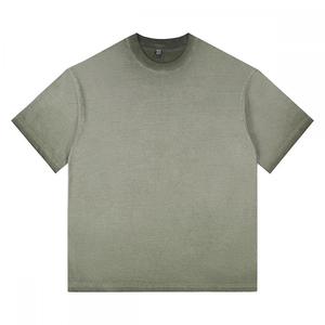 240gsm Hombres Acid Wash Drop Shoulder 100% Algodón de gran tamaño Boxy Loose Heavy Weight High Street Camisas de alta calidad Camiseta para hombres - Product Image 5