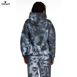 เสื้อมีฮู้ดของผู้หญิงเสื้อมีฮู้ดผ้ามัดย้อมสีทึบระบายอากาศได้มีการปรับแต่งได้สไตล์ล่าสุด - Product Image 2