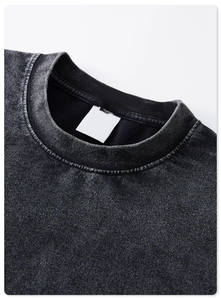 Quantité minimale de commande bas extérieur lavé à l'acide t-shirts séchage rapide décontracté personnalisé coupe ajustée lavé à l'acide t-shirts pour hommes - Product Image 4