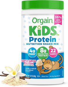 Mélange de poudre protéinée pour enfants Orgain, saveur crème glacée à la vanille, 1 lb - Product Image 1