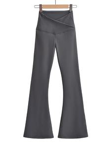 กางเกงเลกกิ้งเอวสูงเอวสูงสำหรับผู้หญิงใหม่กางเกงเลกกิ้งเข้ารูปเน้นสะโพกทรงสลิมกางเกงลำลองทรงบาน - Product Image 3