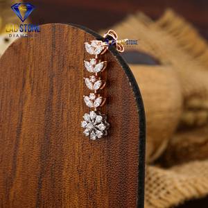 6.62 TDW rond et marquise collier de diamants coupe or rose Cvd/Hpht diamant collier de diamants Labstone - Product Image 5