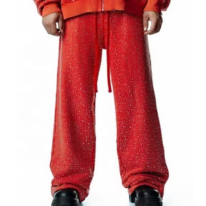 Fabricants de sweats à capuche en cristal personnalisés pour hommes, sweat à capuche surdimensionné à fermeture éclair avec strass - Product Image 3