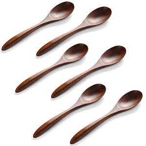 Cucharas de té pulidas de madera de la mejor calidad, cucharas para postres, hermosas asas, utensilios de cocina, cubiertos, cubiertos - Product Image 1