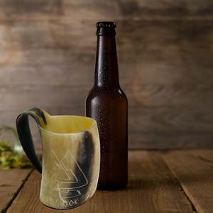Meilleure qualité corne de buffle tasses cornes à boire chope fait à la main rustique Barware pour Club Party Unique corne naturelle verres - Product Image 2