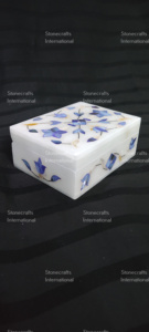 Top Selling Stonecrafts International Square Marble Jewellery <b>Storage</b> Box 10x7.5 cm Customizable Available Bulk Quantity India - Product Image 4