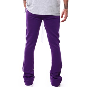 Pantalon de survêtement à jambe droite en coton épais pour hommes, surdimensionné haut Streetwear Joggers Distressed Flare Léger Baggy Sports - Product Image 4