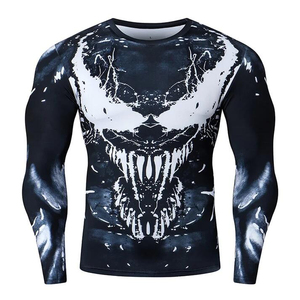 Logotipo personalizado fabricante sublimación traje de baño impreso Bjj Rash Guard secado rápido manga larga MMA camisas para hombres - Product Image 3