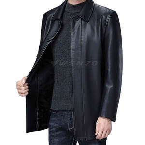 Manteau d'hiver décontracté en cuir véritable pour homme, imperméable, de haute qualité à bas prix - Product Image 2
