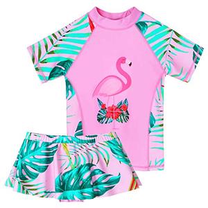 Camiseta de Manga Corta Anti-UV para Niñas, Tejido Refrescante de Spandex/Poliéster, Costuras Planas, Protección Solar, Deportes Acuáticos Activos, BJJ - Product Image 1