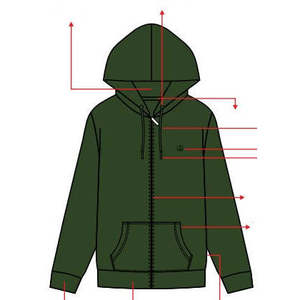 Sudadera con capucha y cremallera GYEONG Yeong para hombre, de felpa francesa, antiarrugas, estilo urbano, estampado serigrafiado, patrón sólido, tallas XS-XXL - Product Image 1