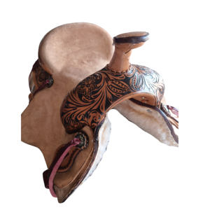 Beautiful New Western Genuine Leather Rider's Trust Comfortable Buffalo Leather <b>Saddle</b> for Barrel Racing Endurance Any Size - Product Image 4