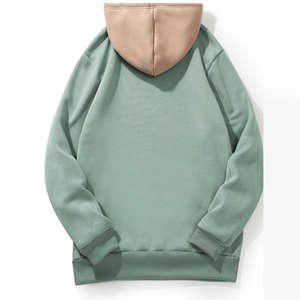 Pull à capuche épais en coton français pour hommes, épais, multi-poches, logo personnalisé, brodé numériquement, teint uni, 100% - Product Image 2