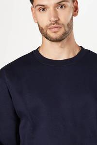 Sudadera Personalizada 100% Algodón Azul Marino para Hombre, Corte Regular, Cuello Redondo, Diseño Deportivo Y2K, Transpirable, para Otoño - Product Image 5