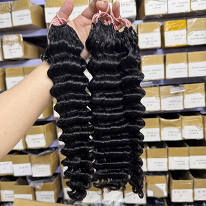 Extensions de cheveux naturels ondulés en crochet, cheveux humains, extensions de plumes, boucles souples et rebondissantes, légères - Product Image 1
