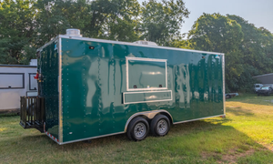 8.5x22 Emerald <b>Green</b> Loaded mobile food Trailer for sale - Product Image 2