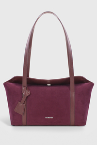 Custom Logo <b>Burgundy</b> Canvas Casual <b>Tote</b> <b>Bag</b> with Zipper Closure Waterproof OEM ODM Women's Shoulder <b>Bag</b> - Product Image 2
