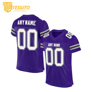 Vêtements de sport imprimés partout Chemises de football classiques vintage Maillot de football personnalisé T-shirt de football à col en V pour hommes - Product Image 5