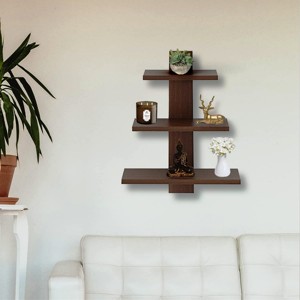 Dernier modèle d'étagères murales métalliques pour rangement d'épices, style artisanal, avec décoration murale sculptée, ensemble de quatre niveaux, durable - Product Image 5