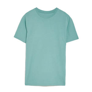 Respirant nouveau t-shirt de couleur unie hommes bleu 100% coton T-shirts été garçon t-shirt - Product Image 2