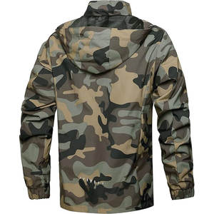 Chaqueta Cortavientos de Poliéster con Capucha para Hombre, con Logotipo Personalizado, Colores Sólidos, Transpirable, Informal, para Calle - Product Image 2