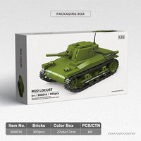Modelo de Tanque de la Segunda Guerra Mundial a Escala 1/35, Tanque Ligero Americano M22 Locust, Juego de Bloques de Construcción para Niños, Venta al Por Mayor