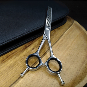 Tijeras de Entresacar Profesionales de Acero Inoxidable para Peluquería, con Mango Suave y Cómodo, Anillo de Apoyo para el Dedo, OEM KKZ - Product Image 5