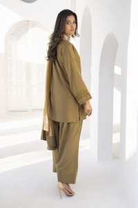 ชุดเสื้อผ้าสำหรับสนามหญ้า3ชิ้นสำหรับผู้หญิงชุดเสื้อลูกไม้มีกระดุมติดลูกปัดเสื้อเป็นมิตรต่อสิ่งแวดล้อม - Product Image 3