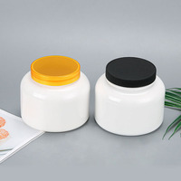 Pot en plastique PET 1000 ml à large ouverture, emballage personnalisé, vente en gros d'usine, qualité alimentaire, avec couvercle à vis, pour bonbons, produits capillaires et masques faciaux