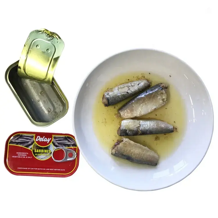 Prezzo di fabbrica sardine In scatola dal marocco/sarde In olio vegetale con marche OEM, sardine Titus Can della migliore qualità