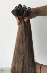 Máquina virgen de templo malayo sin procesar, trama lisa y Lisa, color n. ° 14, cutícula de súper calidad alineada, precio al por mayor, paquete de cabello - Product Image 2