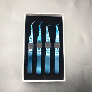 Professional Anti-Slip Stainless Steel 10mm <b>Smooth</b> Tip Anti-Magnetic Eyelash Extension Tweezers Precision Lash Picking <b>Tool</b> - Product Image 5