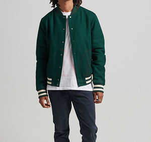 Vestes universitaires vierges personnalisées Veste universitaire Letterman unie à logo personnalisé pour hommes grande taille Vestes universitaires 2024 - Product Image 1